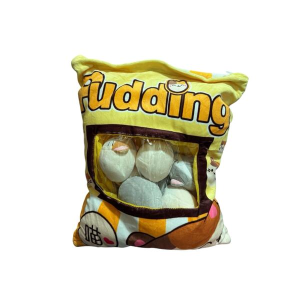 Pudding Cat Stuffed Pillow With Removable Stuffed Plush Cats Toy Kawaii - Picture 1 of 5
